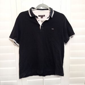 Michael Kors Black White Men's Golf Casual Polo Shirt. Size Medium
